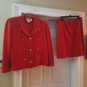 Castleberry Knit Red Suit--Size 16--$60
